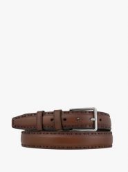 Brązowy pasek ze skóry licowej. Brązowe paski damskie Ryłko, bez wzorów, z denimu, casualowe. Za 129.99 zł.