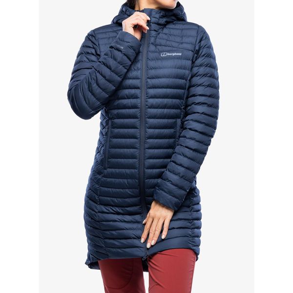 Płaszcz damski Berghaus Nula Micro Long Jacket. Niebieskie kurtki damskie Berghaus, l, bez wzorów, z puchu, sportowe, bez kaptura. Za 560.99 zł.