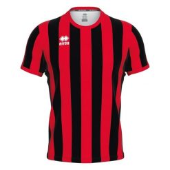 Koszulka Errea Strip. Czarne koszulki sportowe męskie ERREA, l, bez wzorów, bez kołnierzyka, bez ramiączek, do piłki nożnej. Za 242.50 zł.