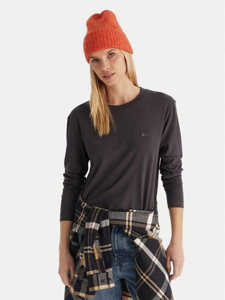 Quiksilver Bluzka Essential LS TEE EQWZT03199 Szary Regular Fit. Szare bluzki damskie Quiksilver, xs, bez wzorów, z bawełny, bez kołnierzyka, bez ramiączek. Za 99.99 zł.