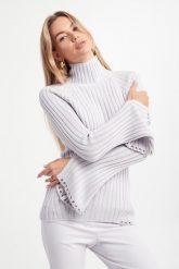 Sweter damski z golfem PATRIZIA PEPE. Swetry damskie Patrizia Pepe, s, bez wzorów, bez kołnierzyka, bez ramiączek, bez kaptura. W wyprzedaży za 724.42 zł.