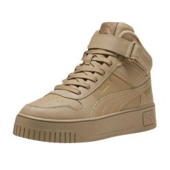 Kobiety/Panie Carina Street Mid Cut Trainers. Białe obuwie sportowe damskie Puma, bez wzorów, trekkingowe. Za 481.99 zł.