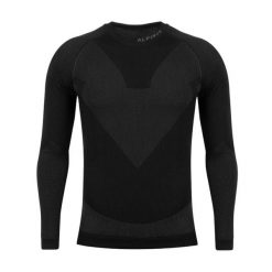 Bluza termoaktywna trekkingowa męska Alpinus Pro Miyabi Edition. Czarne bluzy męskie Alpinus, m, bez wzorów, bez kaptura. Za 349.68 zł.
