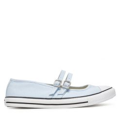 Baleriny Converse. Niebieskie baleriny damskie Converse, bez wzorów, retro, bez obcasa. Za 209.99 zł.