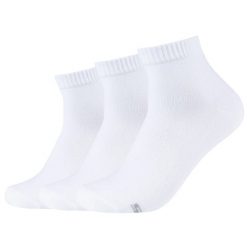 Skarpetki sportowe męskie 3PPK Basic Quarter Socks. Białe skarpety męskie Skechers, bez wzorów, z bawełny. Za 29.99 zł.