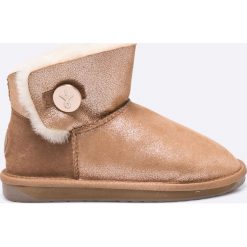 Emu Australia - Botki Denman Mini. Żółte botki damskie Emu Australia, z materiału, bez obcasa, na obcasie. W wyprzedaży za 499.90 zł.