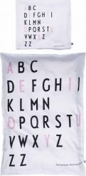 Pościel niemowlęca AJ Kids różowe litery. Czerwone kocyki dla dzieci Design Letters. W wyprzedaży za 118.00 zł.