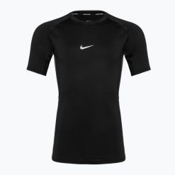 Koszulka treningowa męska Nike Pro Dri-Fit Tight SS Fitness. Czarne buty sportowe męskie Nike, m, bez wzorów, bez kołnierzyka, bez ramiączek, na fitness i siłownię, dri-fit (nike). Za 116.24 zł.