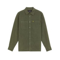 Sztruksowa koszula Lyle & Scott. Zielone koszule męskie LYLE AND SCOTT, m, bez wzorów, z materiału, eleganckie, bez kołnierzyka, bez ramiączek. Za 363.50 zł.