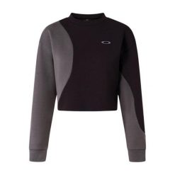 Oakley Bluza Pursuit Cruise Crop Foa500625-96I. Czarne bluzy damskie Oakley, s, bez wzorów, z bawełny, bez kaptura, na fitness i siłownię. Za 238.99 zł.