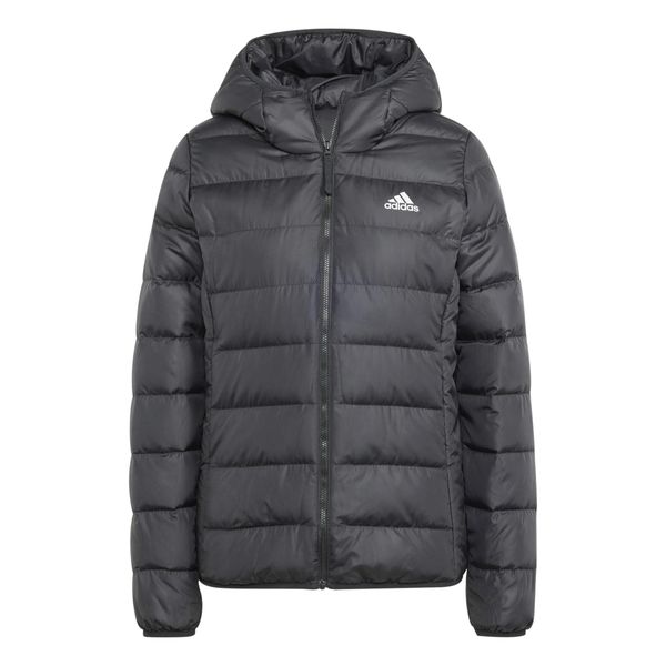 Lekka kurtka puchowa adidas Essentials z kapturem czarna. Brązowe kurtki damskie Adidas, s, bez wzorów, z materiału, z kapturem. Za 449.99 zł.