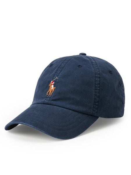 Polo Ralph Lauren Czapka z daszkiem 710834737032 Granatowy. Niebieskie rękawiczki męskie Polo Ralph Lauren, bez wzorów, z bawełny. Za 255.99 zł.