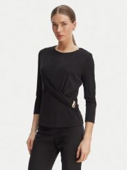 Rinascimento Bluzka CFC0127695003 Czarny Slim Fit. Czarne bluzki damskie Rinascimento, xl, bez wzorów, z syntetyku, bez kołnierzyka, bez ramiączek. Za 449.99 zł.