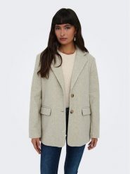 ONLY Marynarka 15288325 Beżowy Regular Fit. Brązowe żakiety damskie Only, bez wzorów, z syntetyku. Za 179.99 zł.