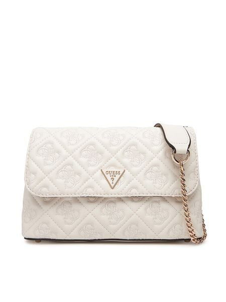 Guess Torebka 175733 Biały. Białe torebki do ręki damskie Guess, z aplikacjami, ze skóry, bez dodatków. Za 375.99 zł.