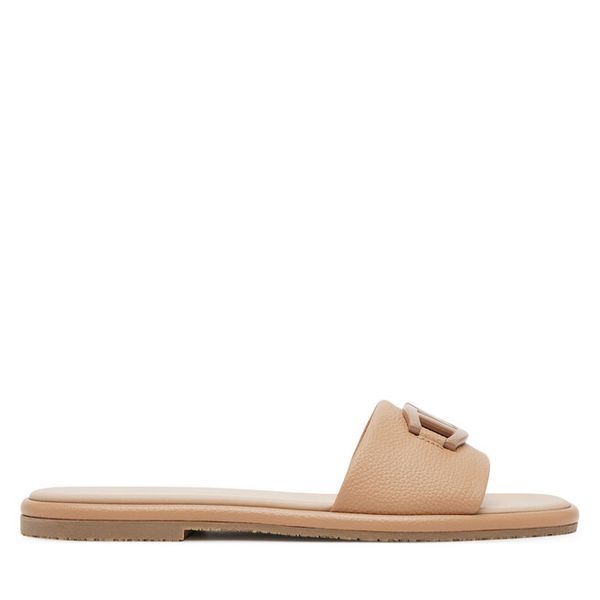 Klapki Aigner. Brązowe klapki damskie Aigner, bez wzorów, bez obcasa. Za 759.99 zł.