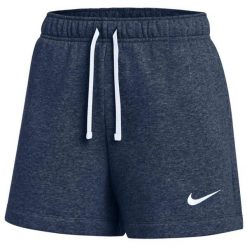 Spodenki krótkie damskie Nike Park 26 Fleece. Niebieskie szorty sportowe damskie Nike, bez wzorów, z bawełny, sportowe. Za 141.99 zł.