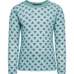 T-shirt z długim rękawem dla chłopca Hummel Vilmp. Niebieskie t-shirty dla chłopców Hummel, bez wzorów, z wełny, bez ramiączek. Za 173.50 zł.