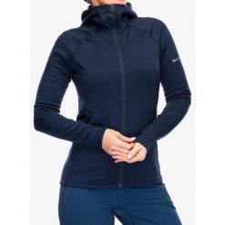 Bluza z kapturem damska Montane Fury Hoodie. Niebieskie bluzy sportowe damskie Montane, s, bez wzorów, z kapturem, narciarskie. Za 466.99 zł.