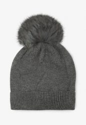 Ciemnoszara Czapka z Kaszmirem i Bawełną Windy Time. Szare czapki i kapelusze damskie Renee, bez wzorów, z bawełny, eleganckie. Za 44.99 zł.