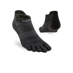 Skarpety do biegania Injinji Run Lightweight No-Show. Czarne buty sportowe męskie Injinji, bez wzorów. Za 62.99 zł.