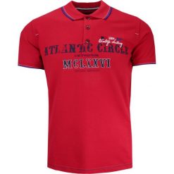 Koszulka POLO Czerwona z Nadrukiem, Casualowa, Męska, Krótki Rękaw. Czerwone koszulki polo męskie MCL, l, bez wzorów, z bawełny, casualowe, bez ramiączek. Za 145.00 zł.