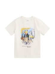 Polo Ralph Lauren T-Shirt 322979493001 Écru Regular Fit. T-shirty dla chłopców Polo Ralph Lauren, bez wzorów, z bawełny, bez ramiączek. Za 249.99 zł.