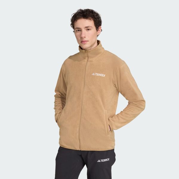 Kurtka Multi Essentials Full-Zip Fleece. Brązowe kurtki męskie Adidas, l, bez wzorów, z materiału, sportowe, bez kaptura. Za 219.00 zł.