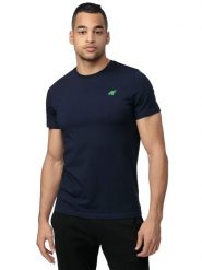 T-shirt męski 4F 4FWSS26TTSHM4483. Niebieskie t-shirty męskie 4f, m, bez wzorów, z bawełny, klasyczne, bez kołnierzyka. Za 59.99 zł.