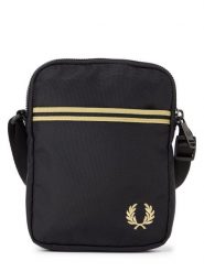 Fred Perry Męska torba na ramię - Tipped Tape Mężczyźni czarny jednolity, ONE SIZE. Czarne torby na ramię męskie Fred Perry, bez wzorów, z nylonu, eleganckie, na ramię, małe. Za 249.95 zł.