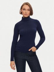 Kontatto Golf 3M0117 Granatowy Slim Fit. Niebieskie swetry damskie Kontatto, m, bez wzorów, z syntetyku, bez kołnierzyka, bez ramiączek, bez kaptura. Za 169.99 zł.