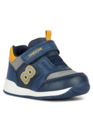 Geox Półbuty B Rishon Boy B360RA 054FU CB42Q Granatowy. Niebieskie półbuty chłopięce Geox, bez wzorów, ze skóry, bez zapięcia. Za 239.99 zł.