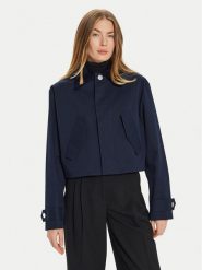 AMI Paris Kurtka przejściowa FJK069.CO0081 Granatowy Regular Fit. Niebieskie kurtki damskie AMI PARIS, s, bez wzorów, z bawełny, bez kaptura. Za 2,349.00 zł.