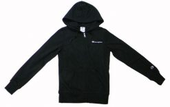 Bluza damska Champion Full Zip Hoodie Sweatshirt 118099. Czarne bluzy damskie Champion, s, z aplikacjami, z bawełny, bez kaptura. Za 216.99 zł.
