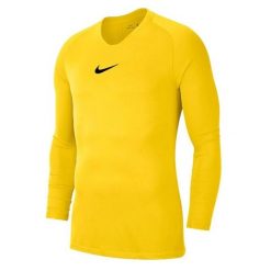 Bluza Męska Park DriFIT Base Layer Top. Żółte koszulki sportowe męskie Nike, m, bez wzorów, bez kołnierzyka, bez ramiączek, trekkingowe. Za 122.99 zł.