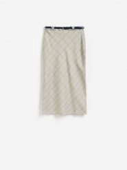 Spódnica midi z paskiem - wielobarwny. Spódnice damskie Reserved, l, bez wzorów, z tkaniny, midi, ołówkowe. Za 159.99 zł.