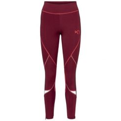 Damskie legginsy Kari Traa Louise 2.0. Czerwone legginsy damskie Kari Traa, bez wzorów, na fitness i siłownię. W wyprzedaży za 327.40 zł.