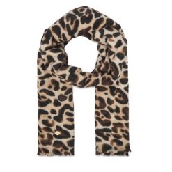 Szalik Guess. Brązowe szaliki i chusty damskie Guess, z aplikacjami. Za 194.99 zł.
