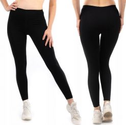 Legginsy damskie długie Polskie Getry Bawełniane Czarne M. Czarne legginsy damskie LAEMI, m, bez wzorów, z bawełny. Za 29.99 zł.