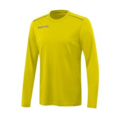Koszulka treningowa Macron rigel. Żółte koszulki sportowe męskie Macron, m, bez wzorów, z materiału, bez kołnierzyka, bez ramiączek, na fitness i siłownię. Za 120.50 zł.