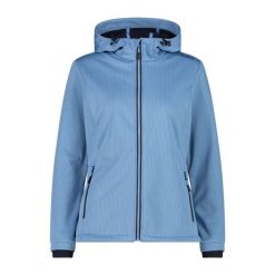 Kurtka damska turystyczna CMP 34A3096. Niebieskie kurtki sportowe damskie CMP, l, bez wzorów, z softshellu, bez kaptura, trekkingowe. Za 382.50 zł.