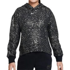 Chłopcy>bluza Nike. Czarne bluzy dla chłopców Nike, bez wzorów, bez ramiączek, bez kaptura. Za 237.99 zł.