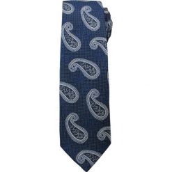 Modny i Elegancki Krawat Alties - Granatowy we Wzór Paisley. Niebieskie krawaty i muchy Alties, bez wzorów, z tkaniny, eleganckie. Za 49.00 zł.