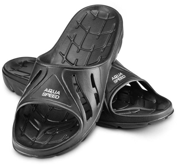 Klapki basenowe Aqua Speed Alabama. Czarne klapki męskie Aqua-Speed, z materiału. Za 49.99 zł.