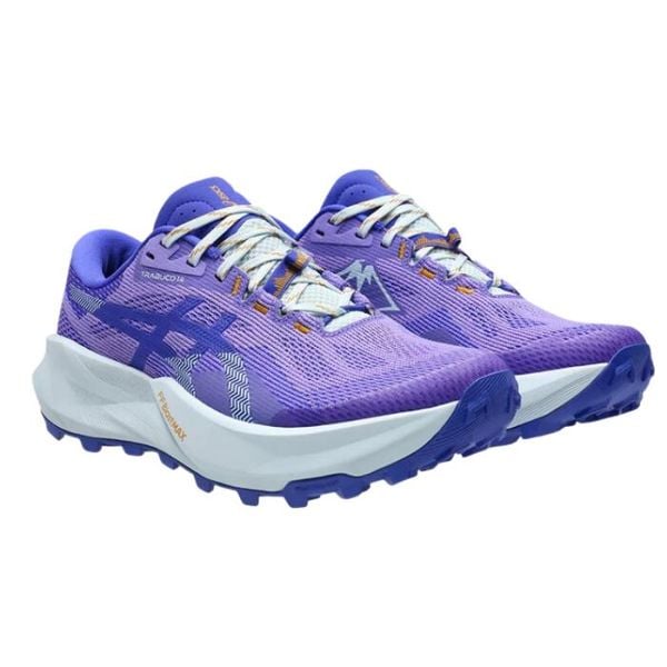 Buty biegowe Asics Trabuco 14 Violet/Bleu. Fioletowe obuwie sportowe damskie Asics, bez wzorów, z materiału, do biegania. Za 803.85 zł.