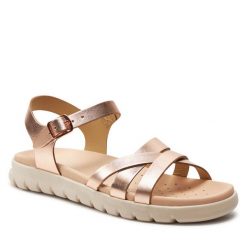 Sandały Geox. Czerwone sandały dziewczęce Geox, bez zapięcia. Za 209.99 zł.