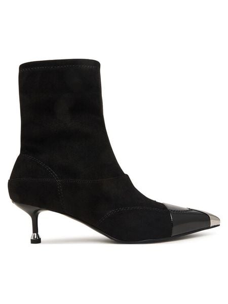 Liu Jo Botki Deva 19 SF6009 TX562 Czarny. Czarne botki damskie Liu Jo, z materiału, bez obcasa, na szpilce, bez zapięcia. Za 834.99 zł.