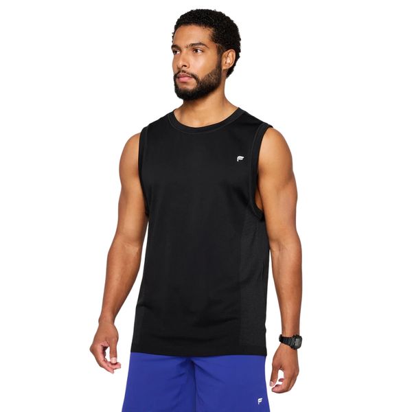 Tank top Fabletics The Training Day. Niebieskie t-shirty męskie FABLETICS, xl, bez wzorów, z materiału, bez kołnierzyka. Za 222.00 zł.