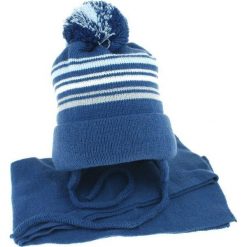 Czapka dziecięca z szalikiem CZ+S 018 B. Niebieskie czapki dla dzieci Proman. Za 44.66 zł.
