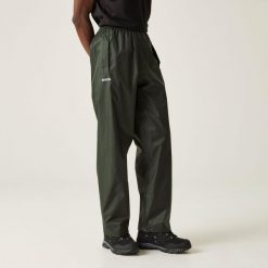 Stormbreak Regatta męskie turystyczne spodnie przeciwdeszczowe. Zielone spodnie sportowe męskie Regatta, na lato, l, bez wzorów, z poliesteru, trekkingowe. Za 161.00 zł.